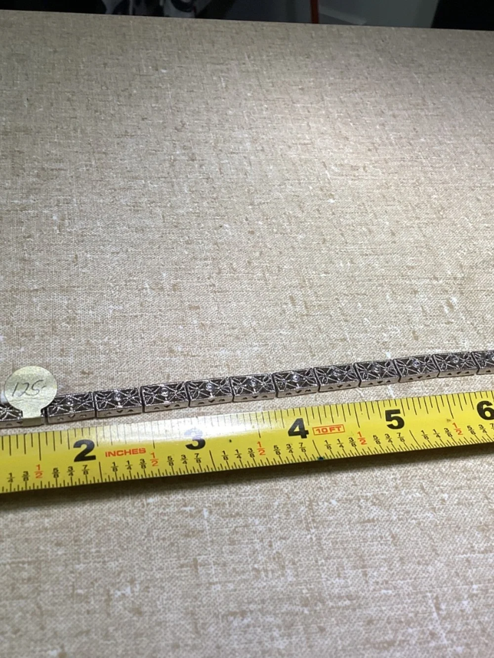 Sterling Silver  Link Bracelet, Designer Vintage Style QSECURE CLASP 925 - Picture 10 of 14